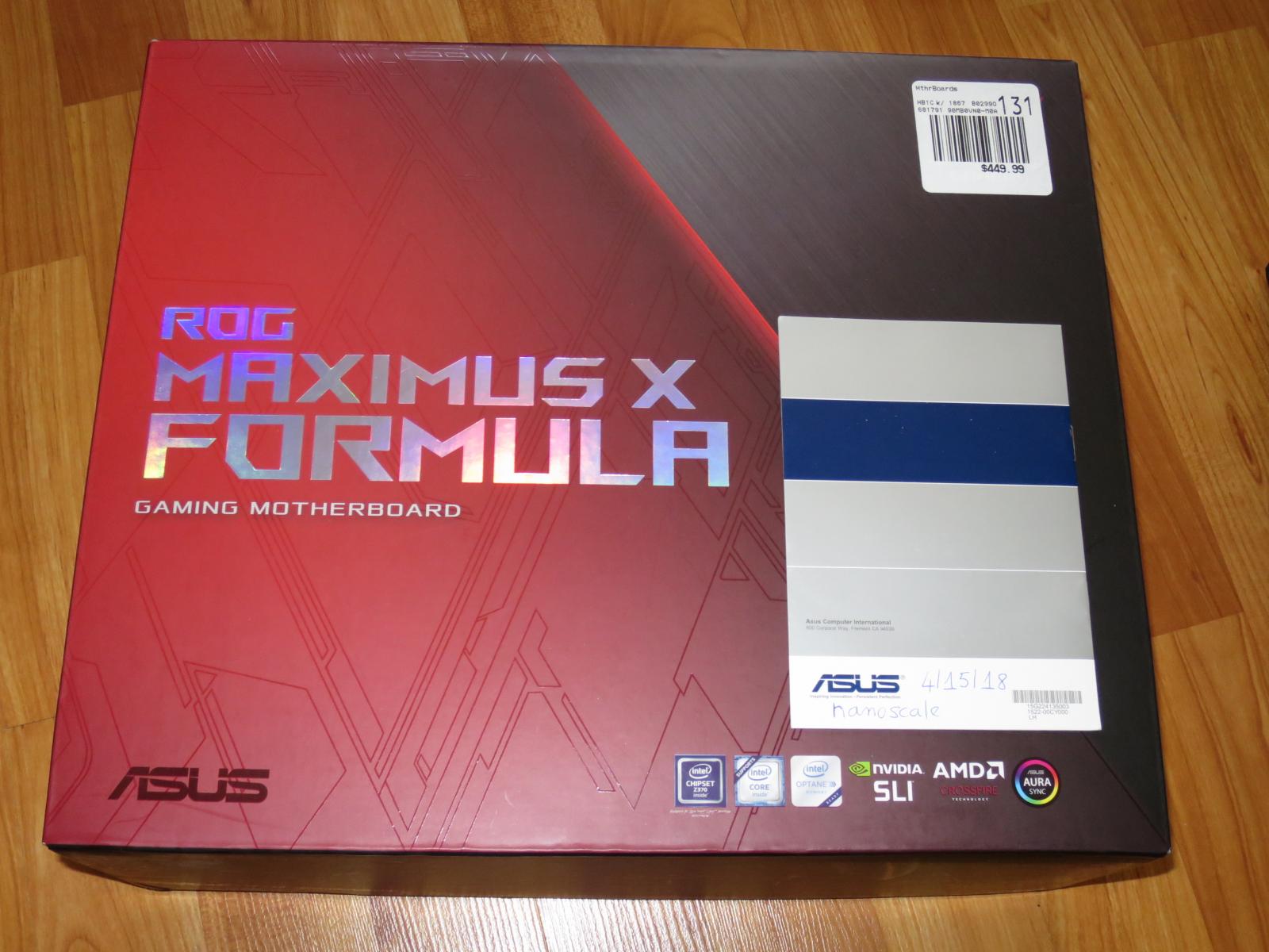 For sale New Asus Maximus X Formula